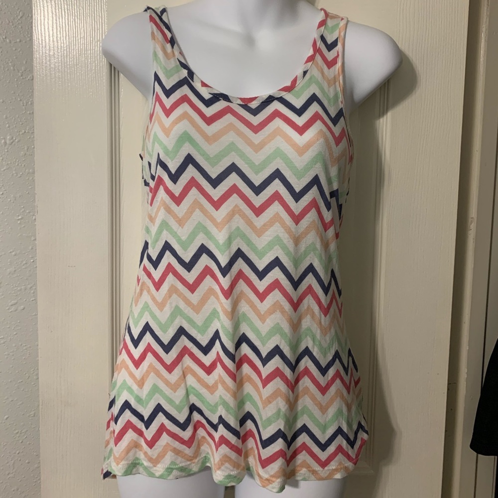 Rue 21 Chevron Print Tank Top Medium Shirt